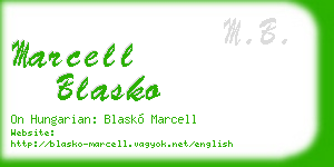 marcell blasko business card