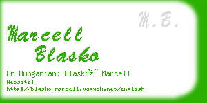 marcell blasko business card